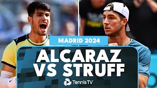 Carlos Alcaraz vs JanLennard Struff  | Madrid 2024 Match Highlights