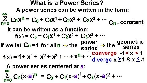 Calculus 2: Infinite Sequences and Series (44 of 62) What is Power Series?