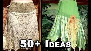 50+ Ideas for Skirts Made With Upcycled Materials | ep 6
