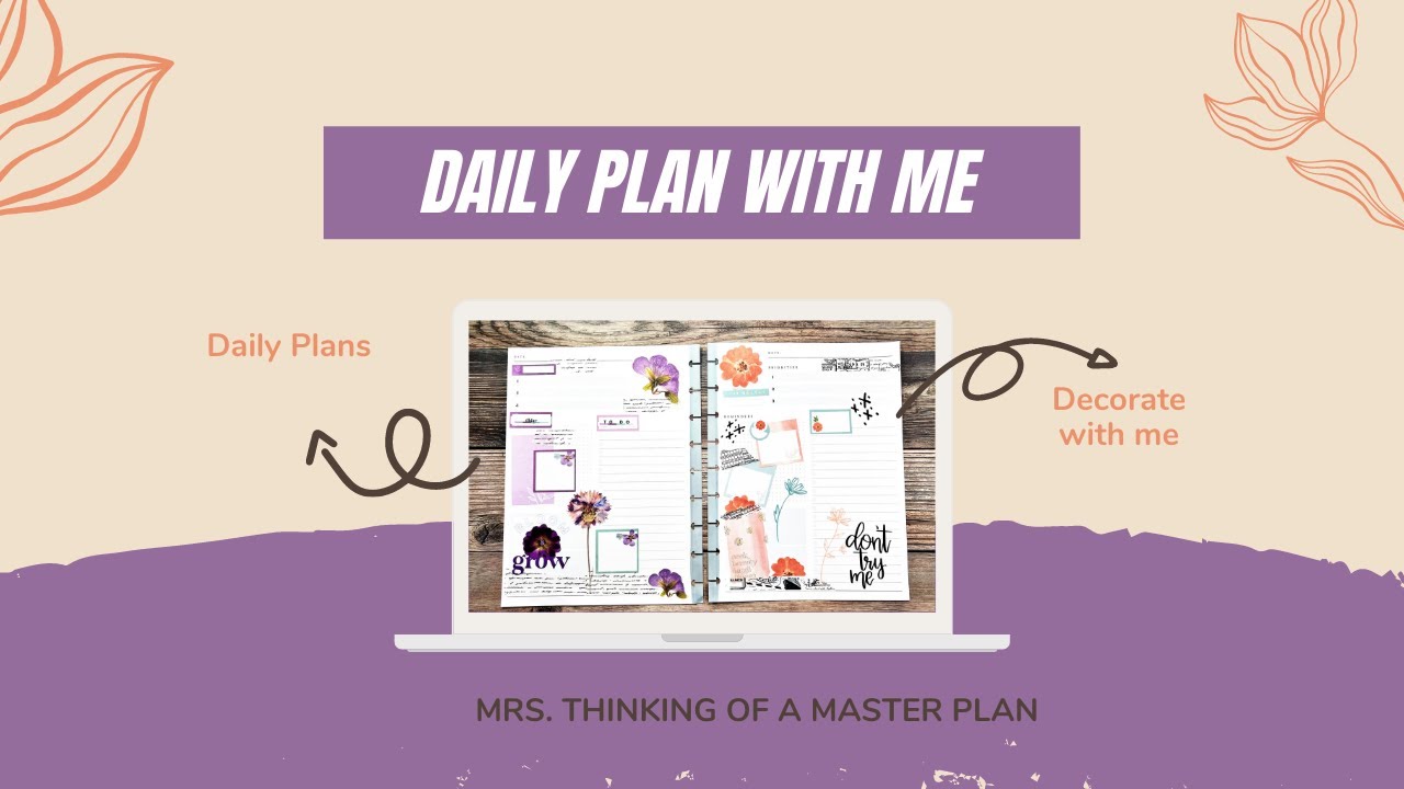 Plan with me//Pressed Florals/ 3.1--3.11