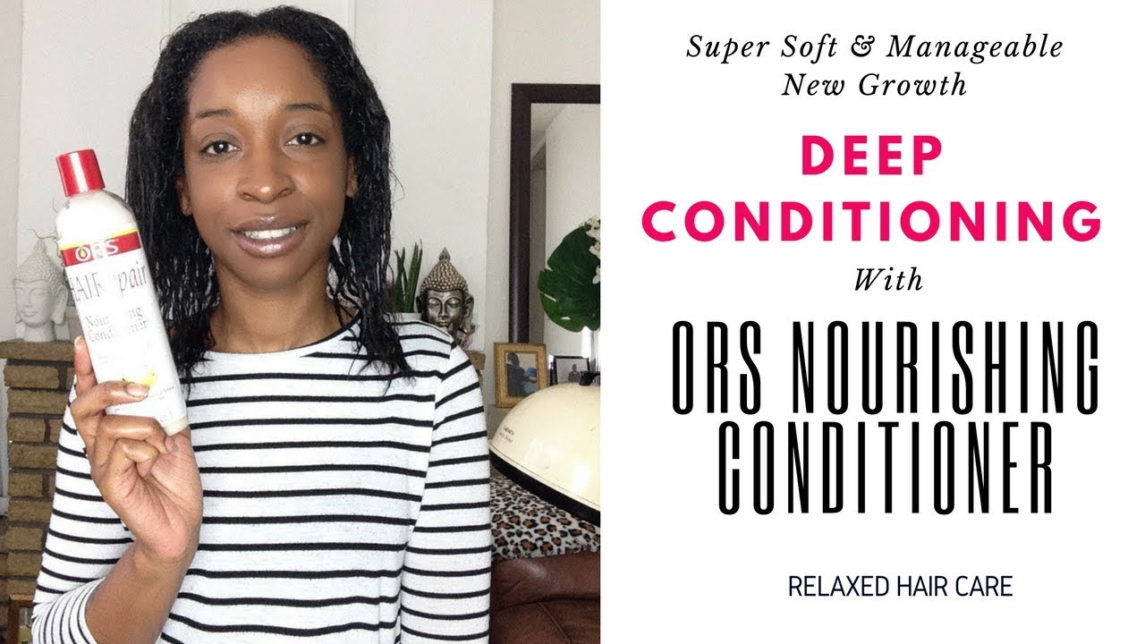 Melting My New Growth with ORS Nourishing Conditioner | Relaxed Hair