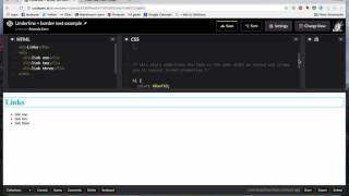 Web Essentials: border + underline example