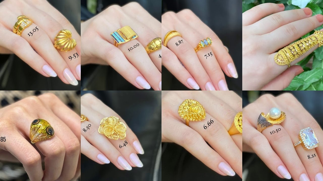Latest gold rings with weight - YouTube