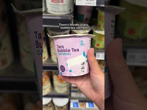 TARO BUBBLE MILK TEA OATMEAL AND MATCHA LATTE OATMEAL AT WHOLE FOODS BY YI SHI