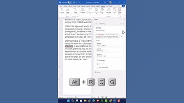 Check Spelling & Grammar in Word Using shortcut