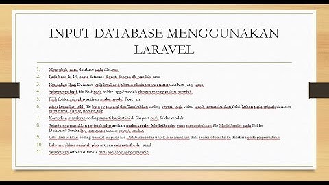 UAS Pemrograman Web (Input Data ke Dalam Database phpmyadmin Menggunakan Laravel)