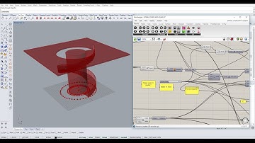 Grasshopper for Rhino 3D 3d Spiral staircase with grasshopper parametric script in Rhino