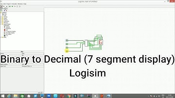 Binary to decimal conversion (7 segment display) using logisim software