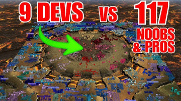 MASSIVE NEW RTS RECORD 125+ Player Beyond All Reason Developers vs YOU | King of the Hill