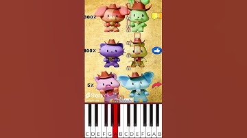 Cotton Eye Joe Smiling Critters Energy level Deluxe version (@ssielstudio) - Octave Piano Tutorial