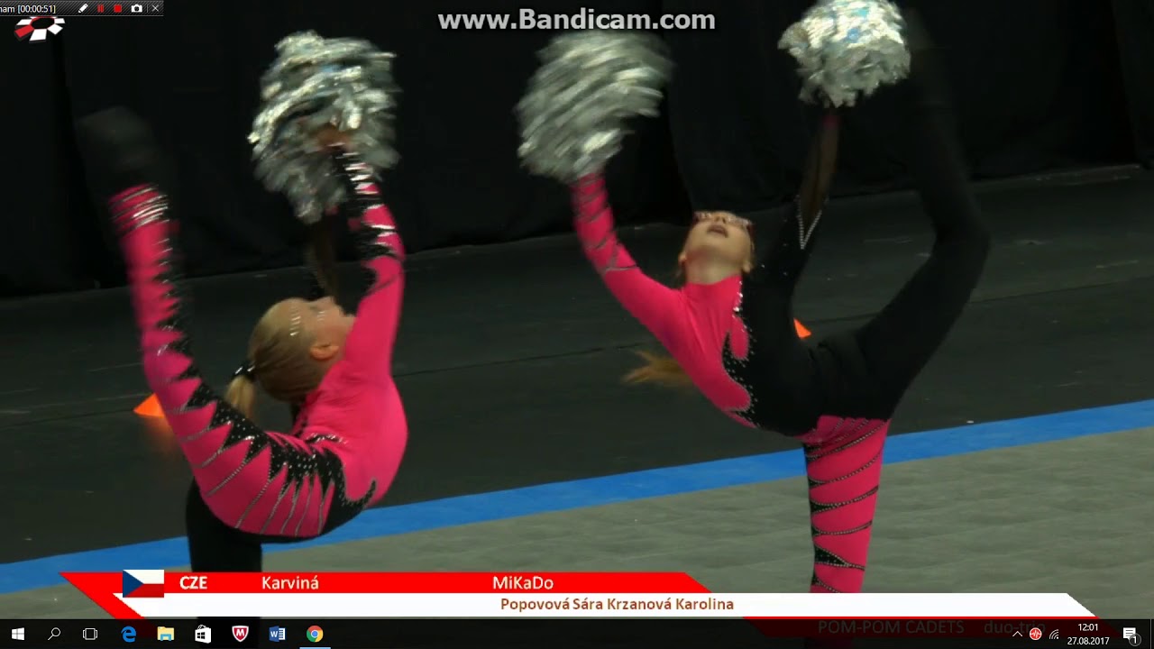 MiKaDo Karviná, Kája Krzanová + Sára Popovová, duo kadetky pompom
