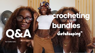 TikTok Viral Crochet Bundles Q\&A: INSTALLING CROCHET BUNDLES, GATEKEEPING, HAIR DEETZ \& COLOR