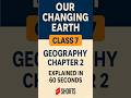 "Our Changing Earth Class 7 Geography Chapter 2 | Erosion, Volcano, Earthquake Explained 🌍 #shorts"