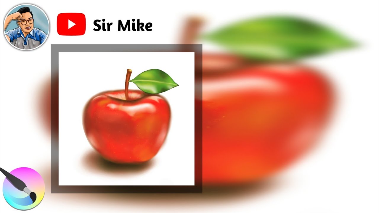 Let's Paint an Apple!!!Painting Apple using Krita(Speed Painting Time