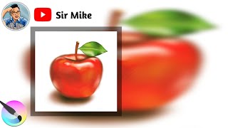 Let's Paint an Apple!!!-Painting Apple using Krita(Speed Painting Time Lapse)
