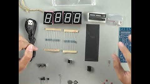 Đồng hồ led 7 đoạn, báo ngày giờ, nhiệt độ + vỏ mica H4Q9 #Shorts