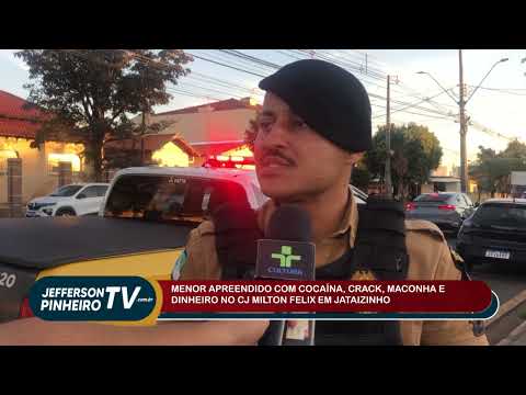 MENOR APREENDIDO COM AJUDA DO CANIL COM DROGAS NO CJ MILTON FELIX EM JATAIZINHO