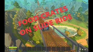 Food Package Crates Delivery on Slides Ride