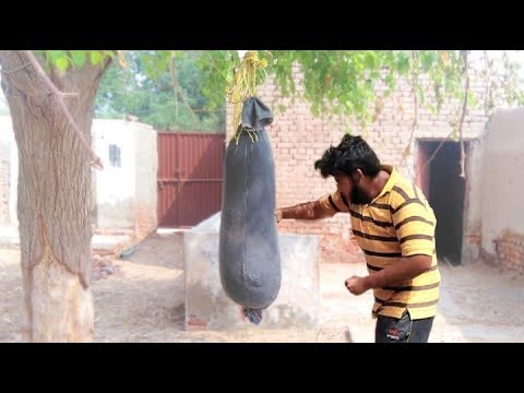 How To Make PUNCHING BAG At Home || Homemade Gym Equipment