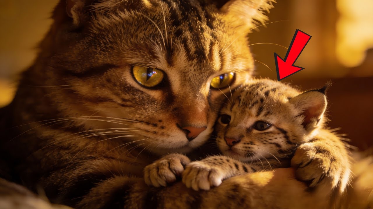Grieving House Cat Raises Orphaned Bobcat — Then One Day He Brings Her NEW Babies