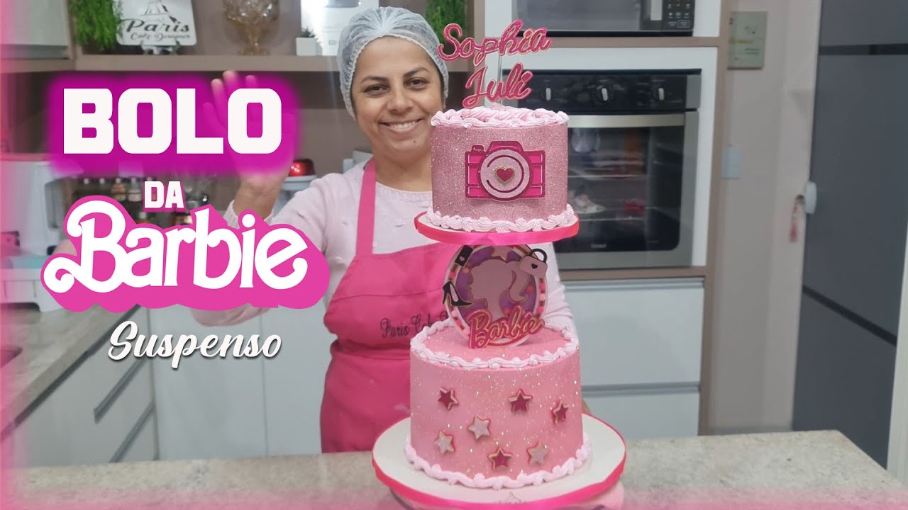 BOLO DA BARBIE A FEBRE DO MOMENTO 😍 / UMA DECORAÇÃO LINDA ROSA