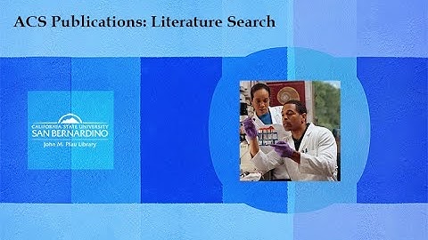 ACS Publications: Literature Search