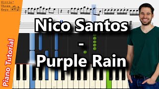 Purple Rain - Capital Bra & Samra & Nico Santos | Piano Tutorial | Intro/Chorus