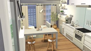 Tiny Minimalist Apartment (1312 21 Chic Street)  🌆 Sims 4 Speed Build Stop Motion (NO CC)