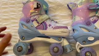 Mermaid 4 Size Adjustable Light up Roller Skates for Girls Review