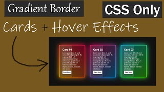 Creative CSS Gradient Border Cards Net Worth