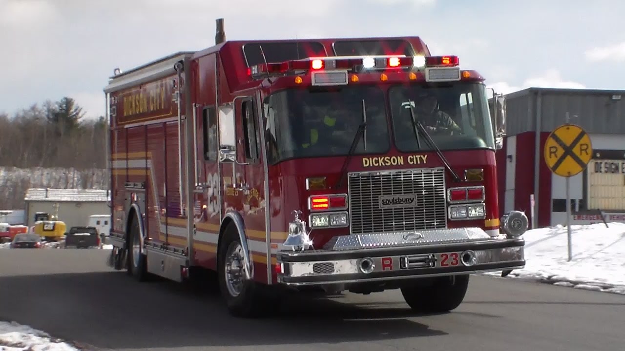 Dickson City Fire Department Rescue 23 Responding YouTube
