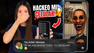 LA APP ROB4 NIÑ0S *TALKING OBAMA* HACKEO MI CELULAR Y ME AMEN4ZÓ!!😱| Regina MH