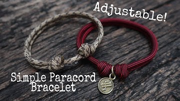SUPER EASY! SIMPLE PARACORD BRACELET AND ADJUSTABLE! FRIENDSHIP BRACELET.