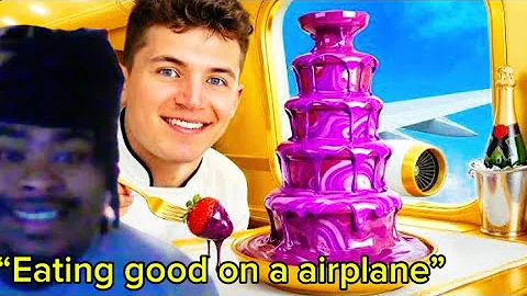 JerCrispy reaction to $1 vs $100,000 Airplane Food