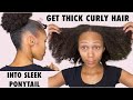 How I Get My Thick Naturally Curly Hair Into Sleek Ponytails Puffs and Buns | Follow These Steps!