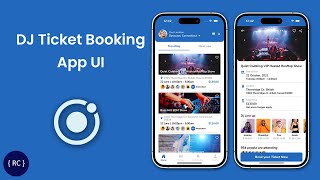 DJ Event Ticket Booking App UI in Ionic