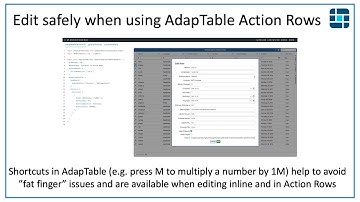 Edit safely when using Action Rows in AdapTable by creating Shortcuts