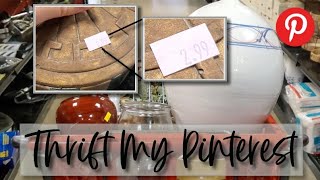 Thrifting My Pinterest | Thrifted Home Decor Haul | THRIFT WITH ME