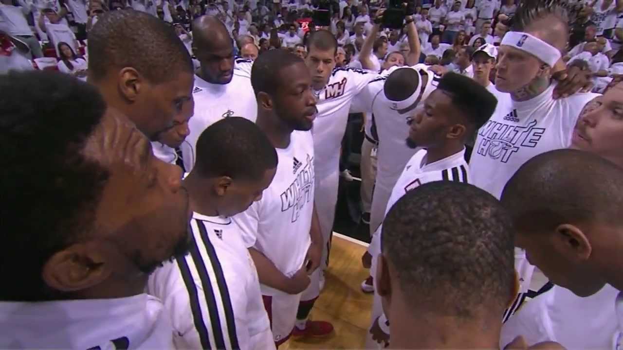 NBA Wired - Miami Heat hype-huddle: "We Fight"