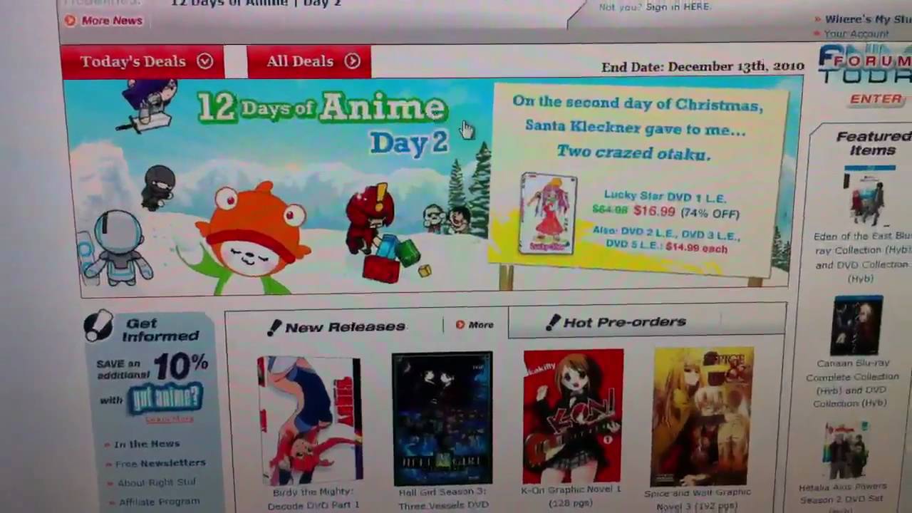 Rightstuf Christmas Sale