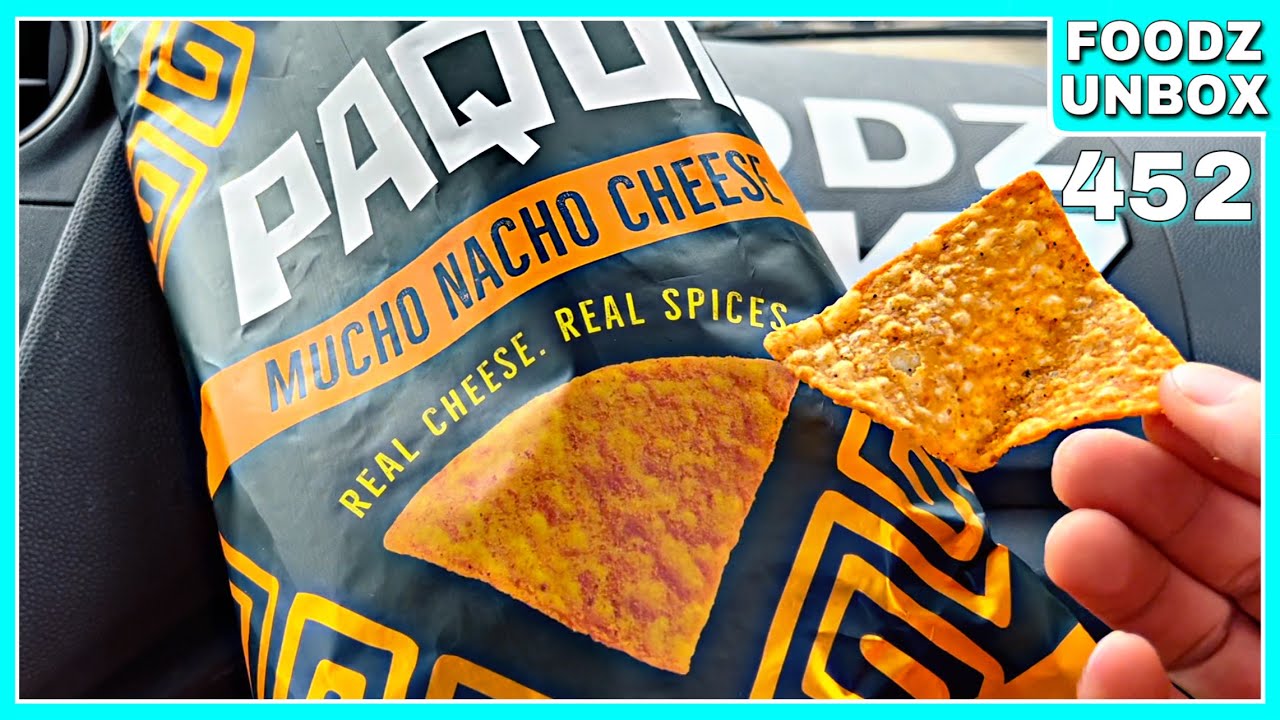 Paqui Mucho Nacho Cheese Chips Review Foodz Unbox 452 YouTube