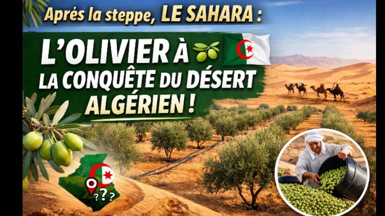 🏝🇩🇿🇩🇿Incroyable mais vrai : l’olivier s’impose désormais au cœur du Sahara algérien