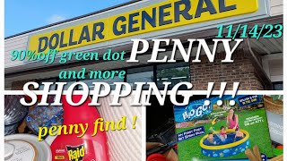 Look what I found ! Dollar General Pennies and  90% off green dot , Pink square toys, and yellow dot