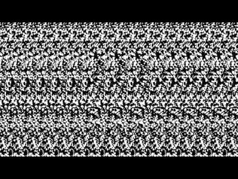 Cube Sirds cross-eyed stereogram animation B&W