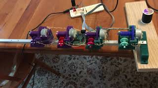 Animated hanging robots prototype