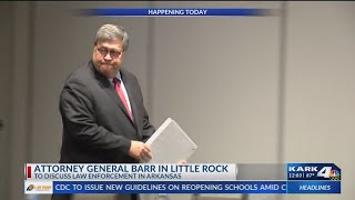 US Attorney General William Barr visits Little Rock, takes part in law enforcement roundtable