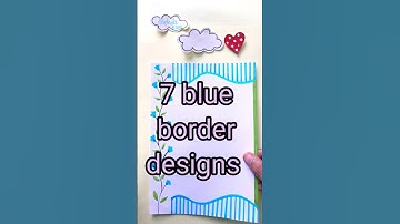 BLUE BORDER DESIGNS/PROJECT WORK DESIGNS/CORNER AND SIDE BORDER DESIGN #borderdesigns #shorts