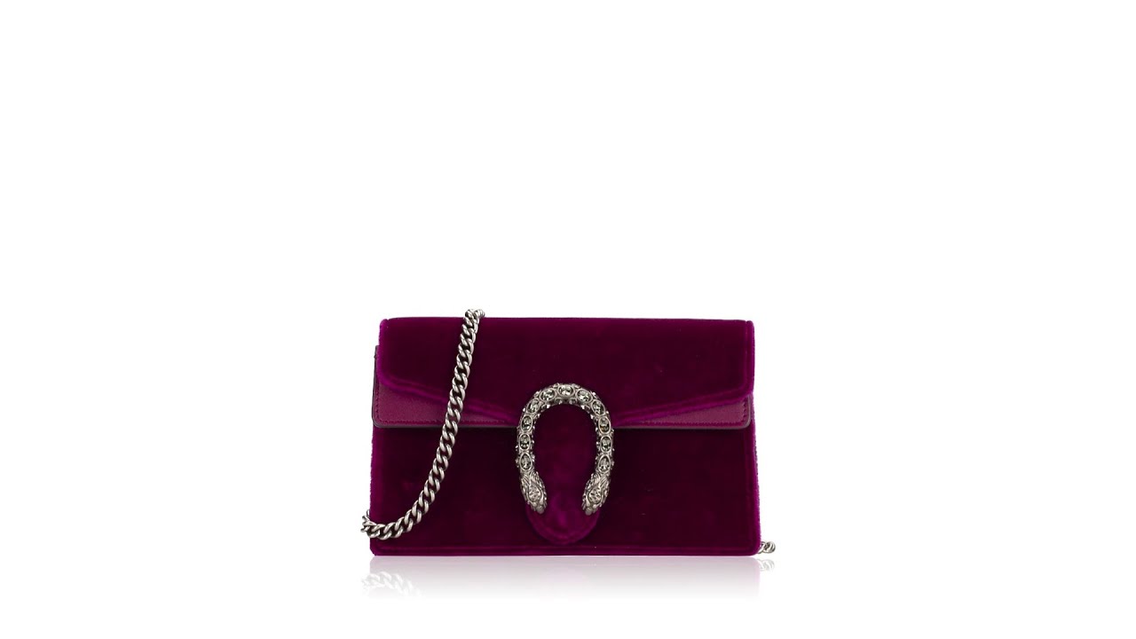 GENUINE GUCCI DIONYSUS MINI WALLET catena in Borsa Rosa Fucsia in Pelle +  ricevuta EUR 699,52 - PicClick IT