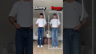 🔥"Skinny vs Baggy pants and t-shirt/ For Men 💯🔥 #fashionedit #shots