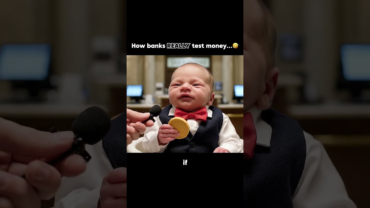This baby teller has a very unique way to test gold 🪙 